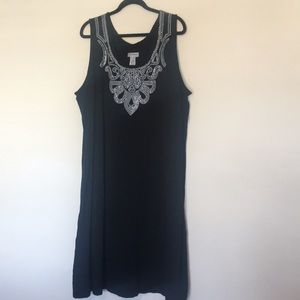 Black and beaded swimsuit coverup